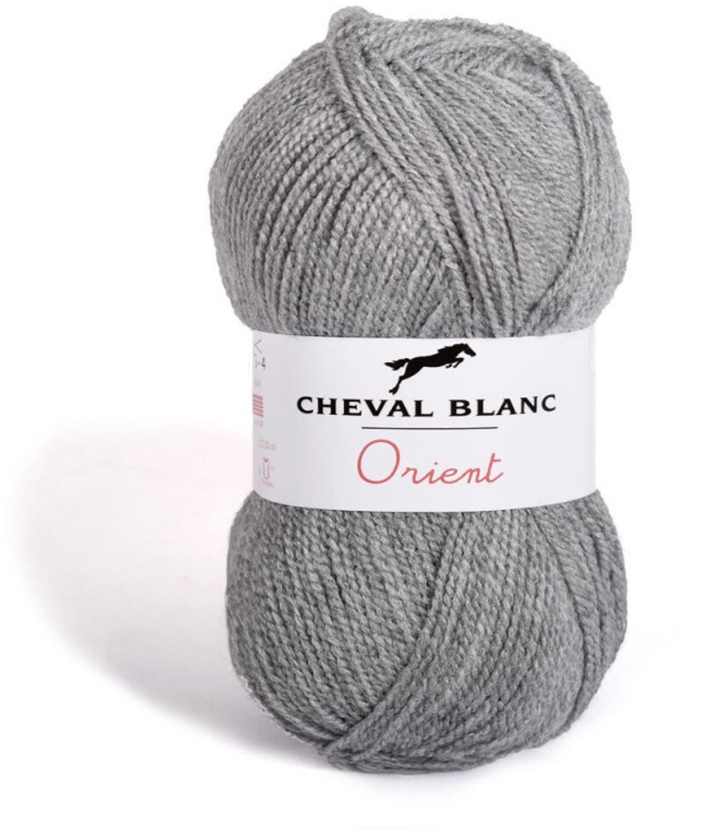 Orient Dun Acrylgaren - 5 bollen van 50 gram - Midden Grijs (058) - pendikte 2,5/3 mm.