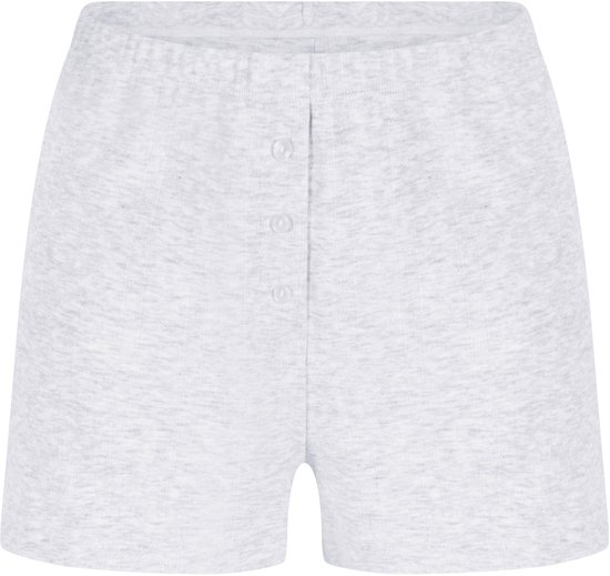 Hunkemöller Dames Nachtmode Pointelle Short - Grijs - maat L