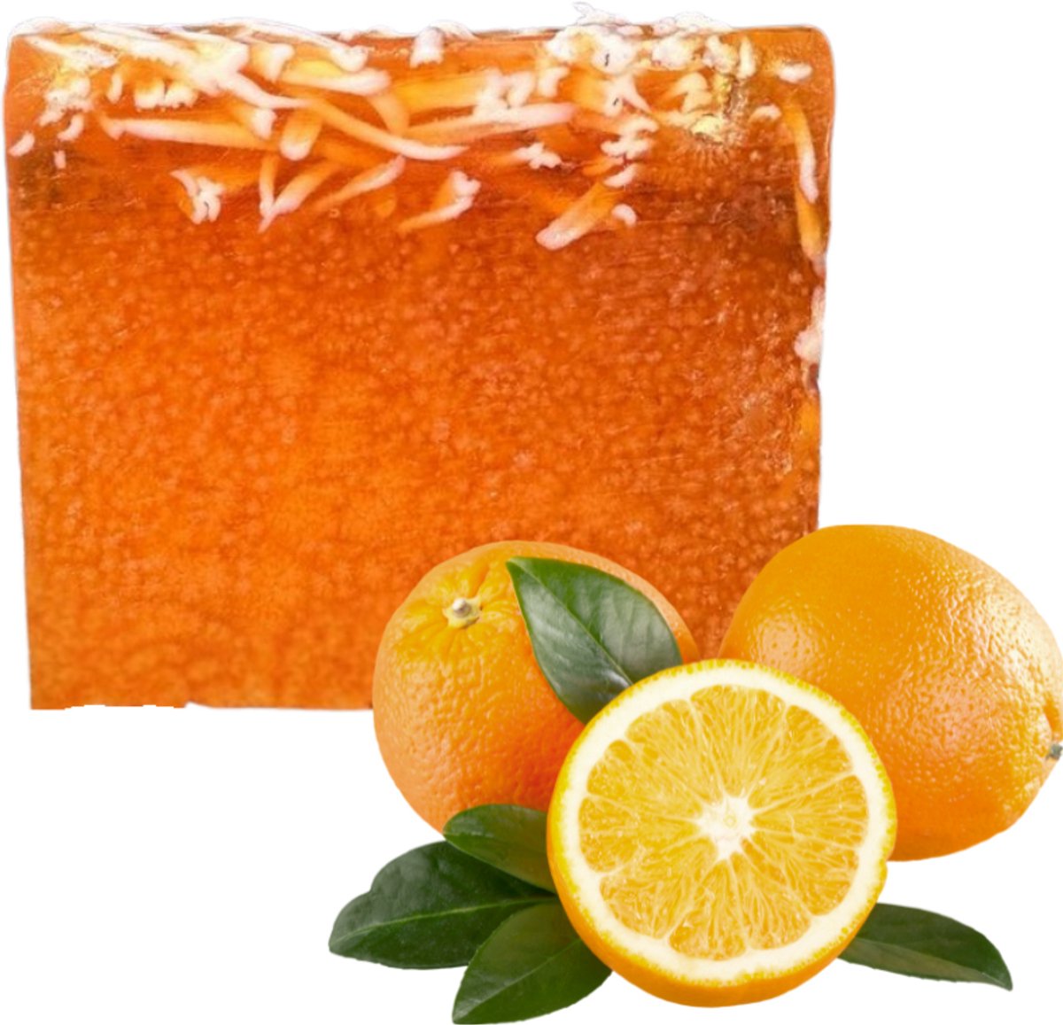 De Vitamineshop - Zeep - Natuurlijke Sinaasappel Zeepblok - Met Echt Sinaasappelschil – 100% Natuurlijke & Handgemaakte Verzorgingszeep - Handzeep - Douchezeep - Cadeau - 120 gr
