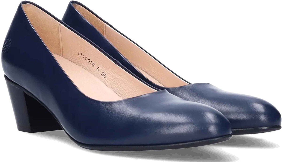 JJfootwear blauwe pumps hakschoenen hakken | Maat 39 | Leer | Breedte: H
