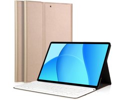 Hoes met toetsenbord geschikt voor Oppo Pad SE (11 inch – 2025) / OnePlus Pad Lite – Keyboard Book Case Cover Hoesje Goud