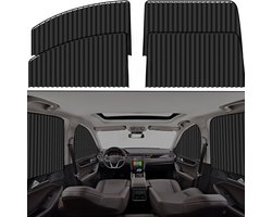 Auto raamdecoratie 4-pack verduisterende zijruitzonwering privacy auto raamdecoratie gordijnen magnetische autozonwering Geschikt voor baby huisdier auto kamperen reizen zwart