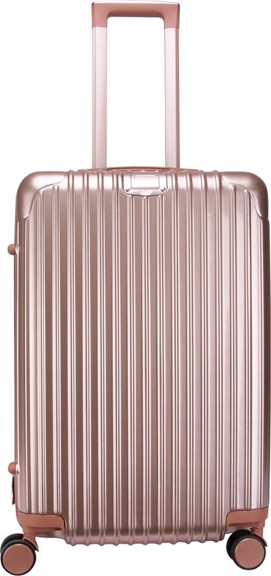 Reis koffer - 66cm - Cijferslot- Lichtgewicht koffer - 4 wielen - Rose Gold