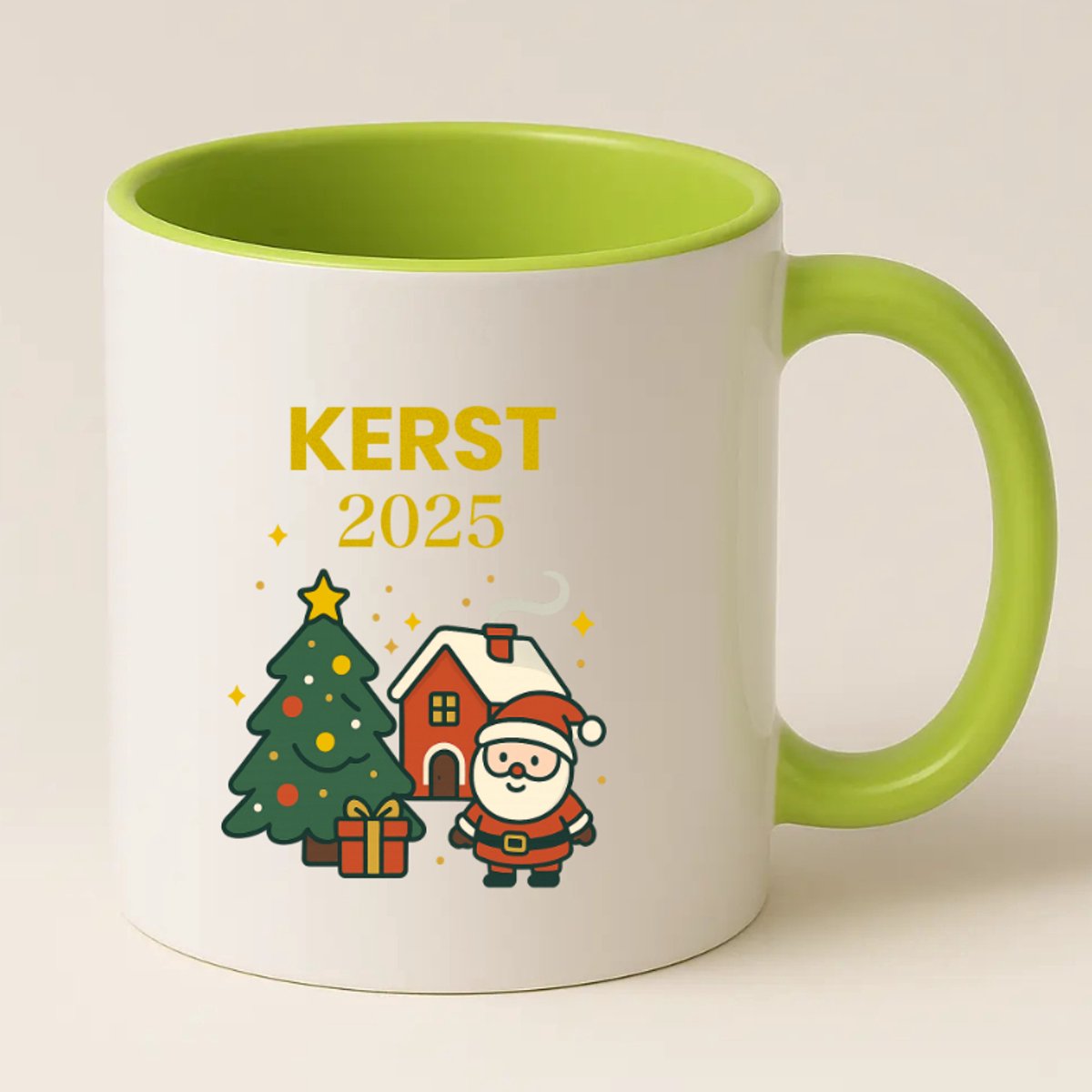 Kerstmok 2025 Groene mok - Leuke mok voor thuis of kantoor - Kerstpakket cadeau - Kerst mok