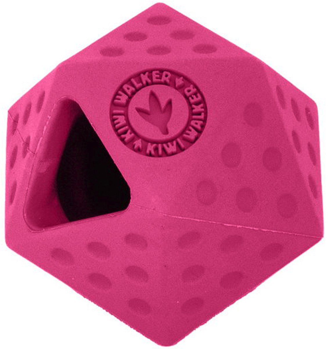 kiwi walker – speelgoed voor honden – icosaball mini – roze * 6 x 6 cm – drijft, stuitert, sterk – met snack holes