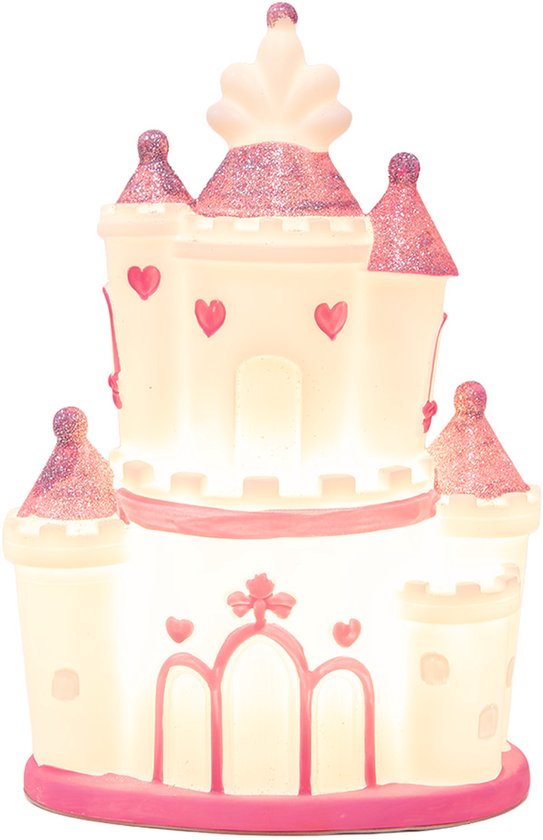 Clayre & Eef Nachtlampje Kind LED 16x11x24 cm Roze Kunststof van Clayre & Eef — afbeelding 2