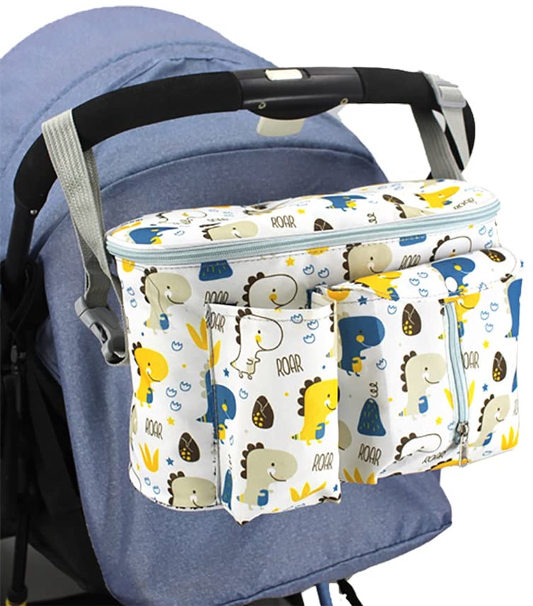Universale Kinderwagenorganiser - Waterdicht - Met Ingebouwde Bekerhouder en Verstelbare Schouderbanden