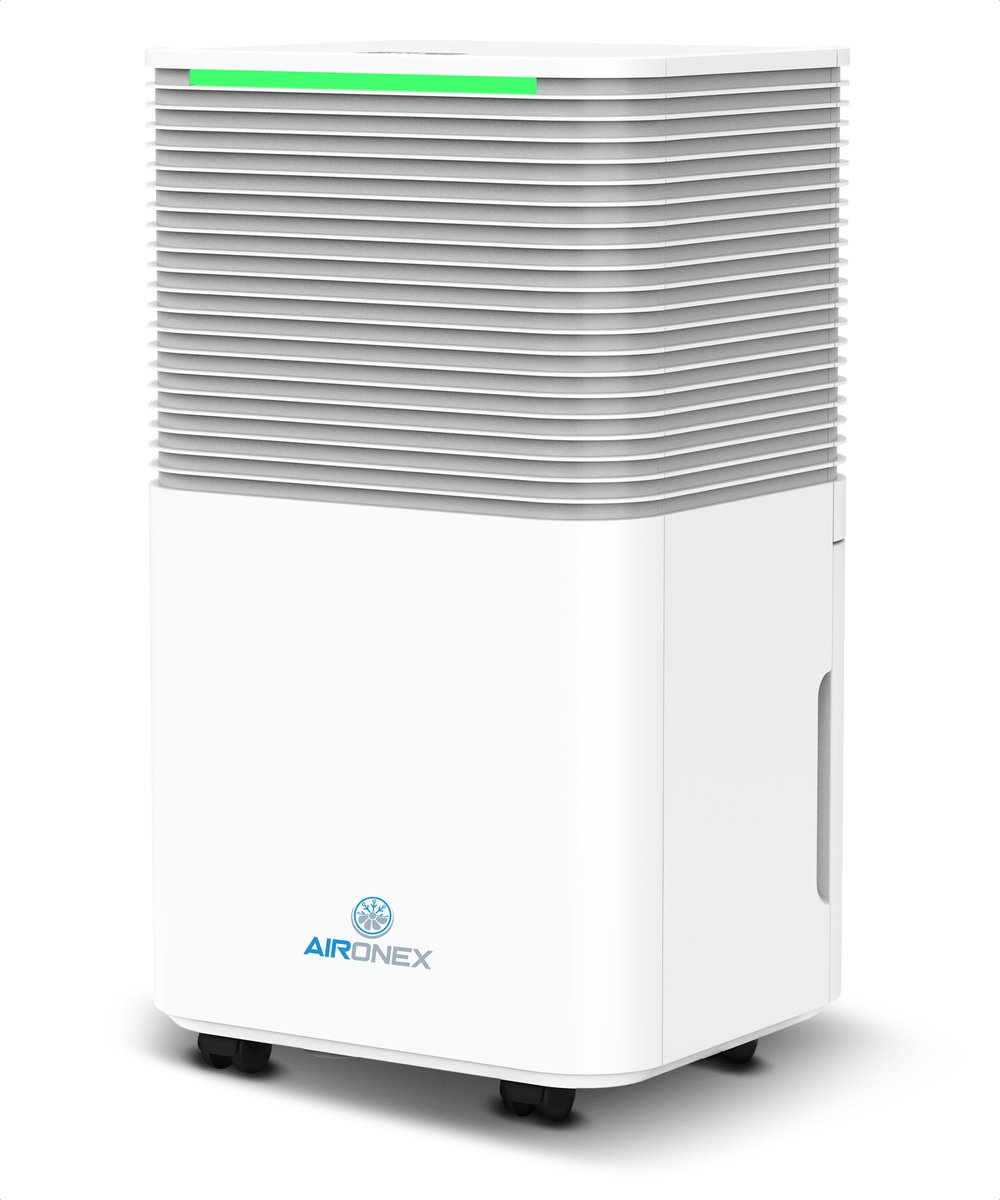 Luchtontvochtiger Aironex - Ontvochtigt 12 liter per dag - Extreem Stil Geschikt voor woonkamer slaapkamer en badkamer - Vochtvreter - Luchtontvochtiger en Luchtreiniger - Luchtontvochtiger slaapkamer - Wit - Dehumidifier