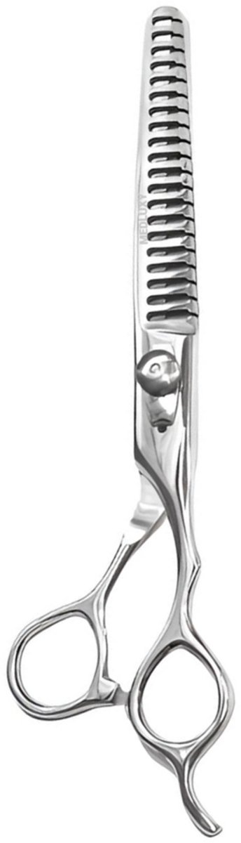 MEDLUXY® - Chunker - 7 inch / 18 cm - 21 Tanden - Rechtshandig - effileerschaar enkel, uitdunschaar, trimschaar, coupeschaar, vachtschaar schaar voor dieren hond kat etc