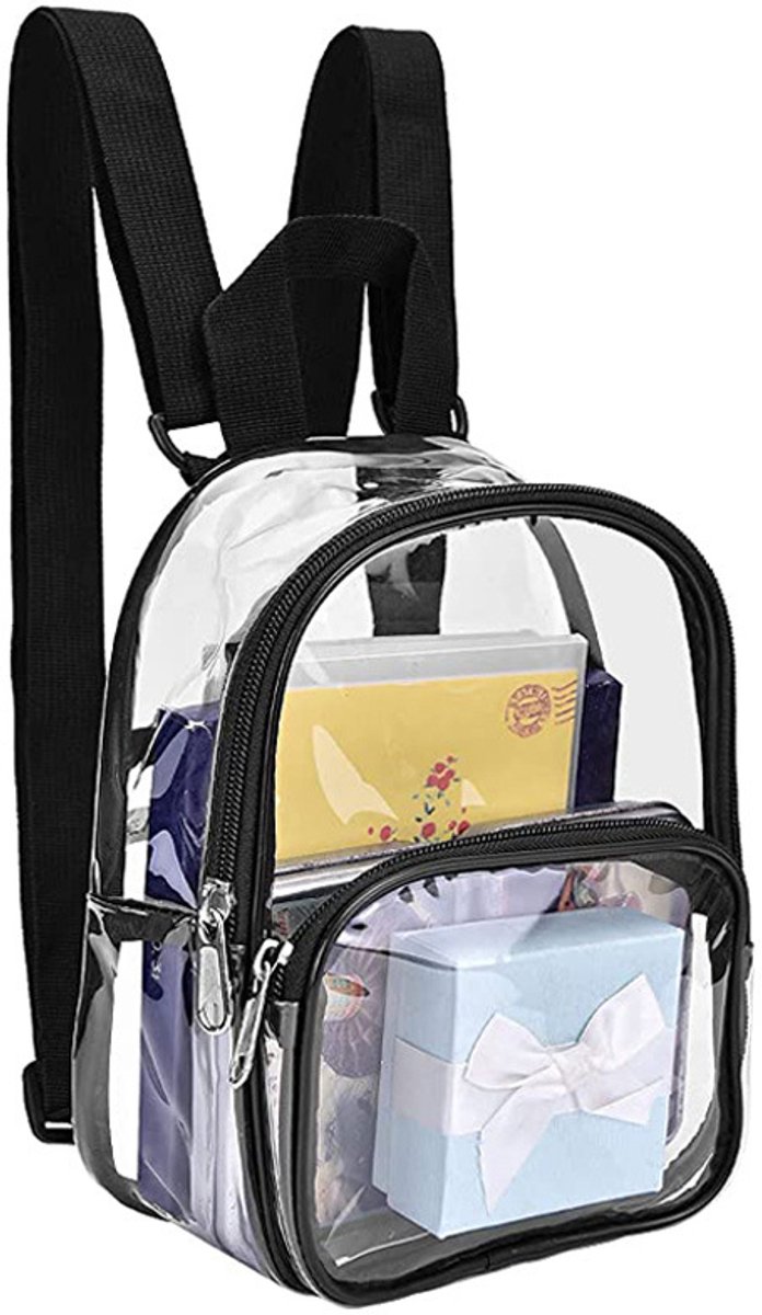 BukkitBow - Transparante Rugzak - Waterbestendige Doorzichtige Tas - Unisex Rugzak voor Studenten/kinderen - Concert en Festival