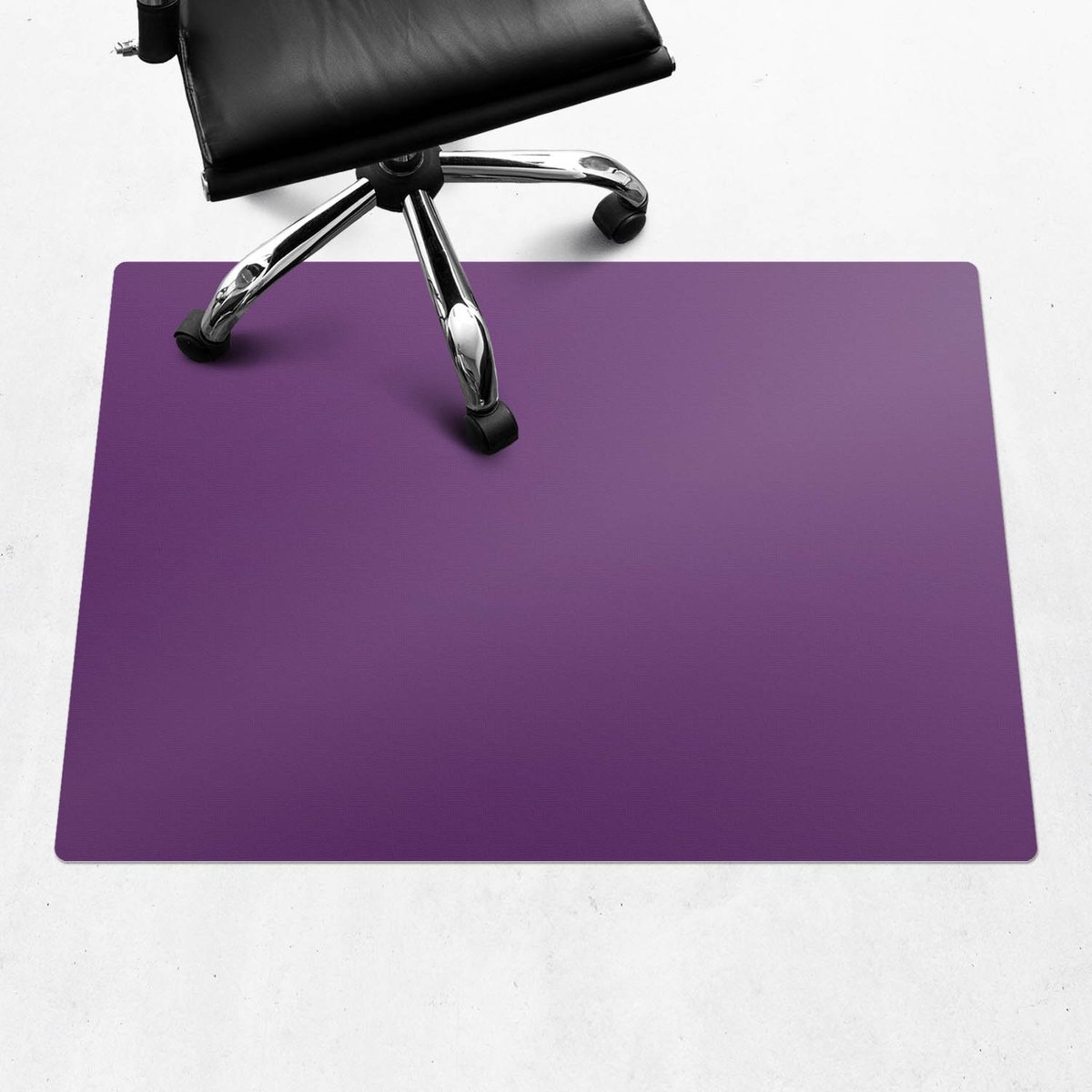 Wallfluent - Vloerbeschermer Pruimeninkt - 100x70 cm - Paars Bureaustoel Vloerbeschermer - Rechthoekig - PVC Vloerbeschermer-Computer Stoel Mat-Werkplekdecoraties - Levendige en warme kleuren