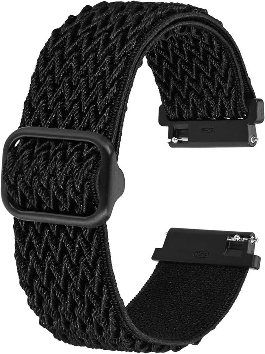 Elastisch nylon horlogebandje, verstelbare gesp, snelsluiting, gevlochten nylon band, elastisch, 16 mm, 18 mm, 19 mm, 20 mm, 22 mm