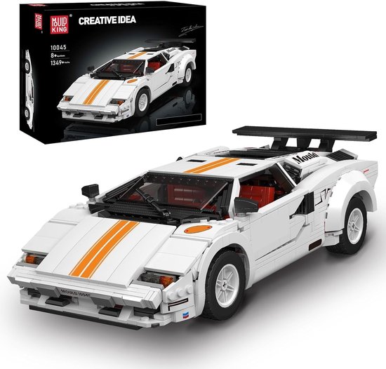 Mould King 10045 - Lamborghini Countach - Vintage - Bouwset - is compatibel met het bekende merk - 1349 onderdelen