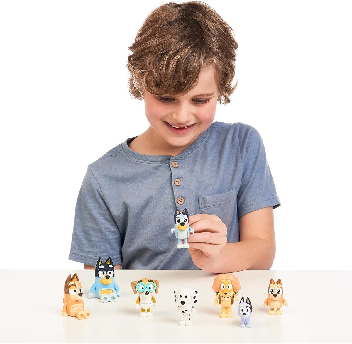 BLUEY - 8 Speelfiguren Familie & Vrienden - Speelfigurenset — afbeelding 2