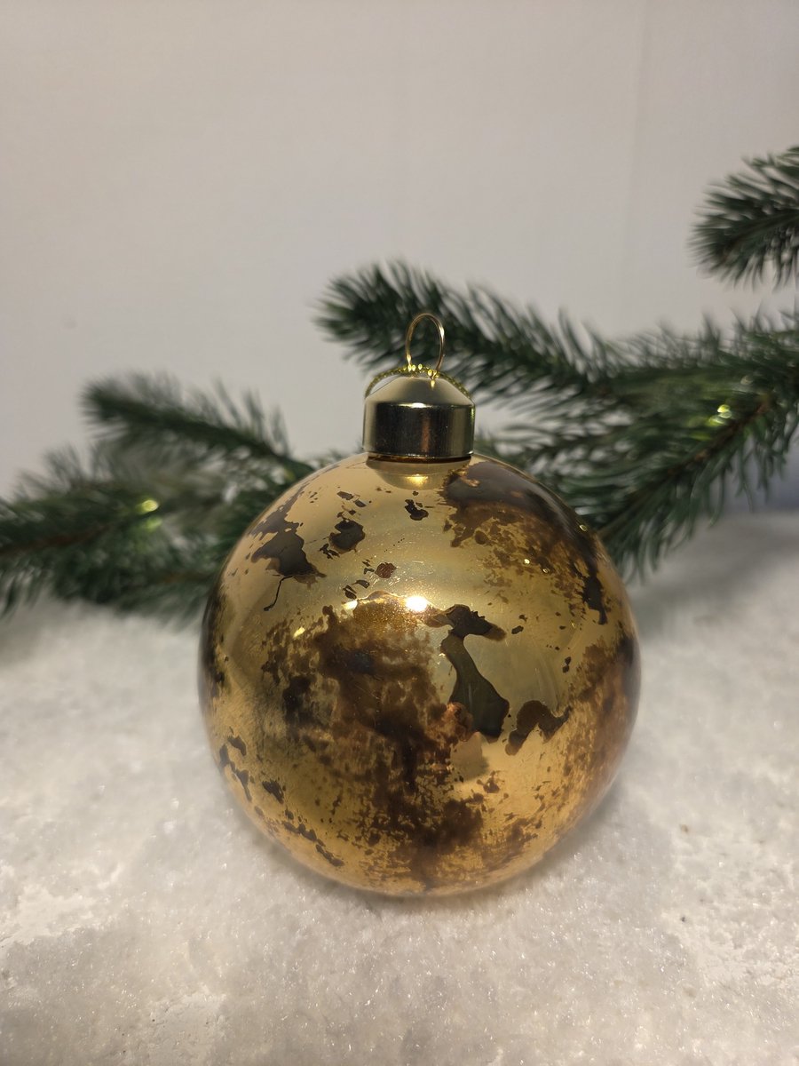 Countryfield Kerstbal Lanza S goud-Ø8cm-glas