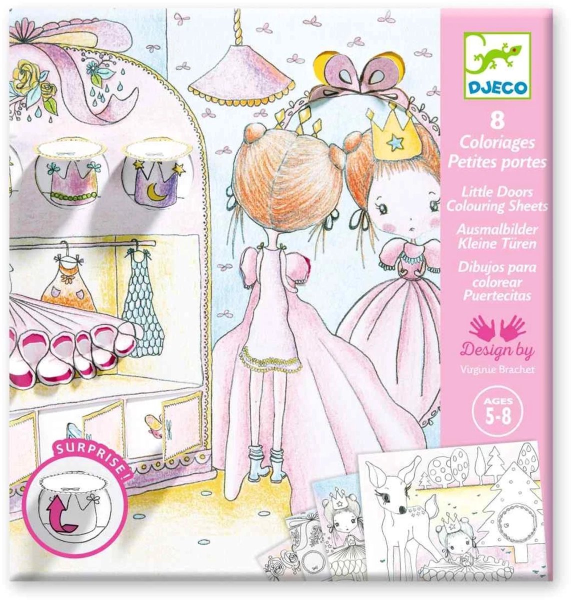 Djeco speelgoed Les petites portes de Pupi - FSC MIX - fantasie.