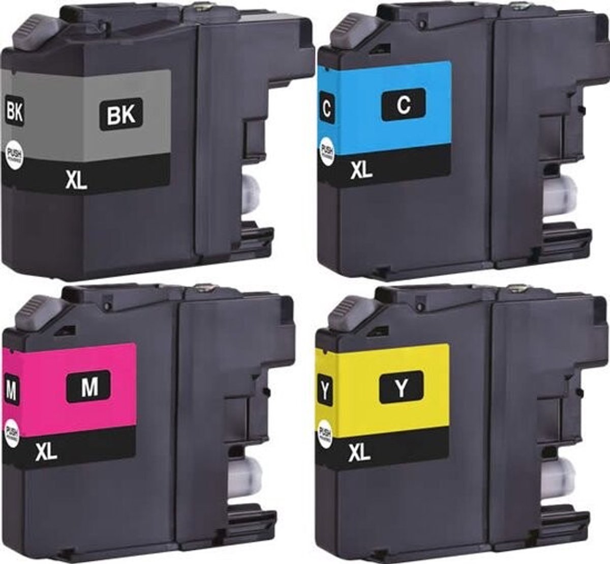 LC-22E XL Zwart + Alle Kleuren Set - Huismerk inktcartridge compatible met Brother MFC J5920DW