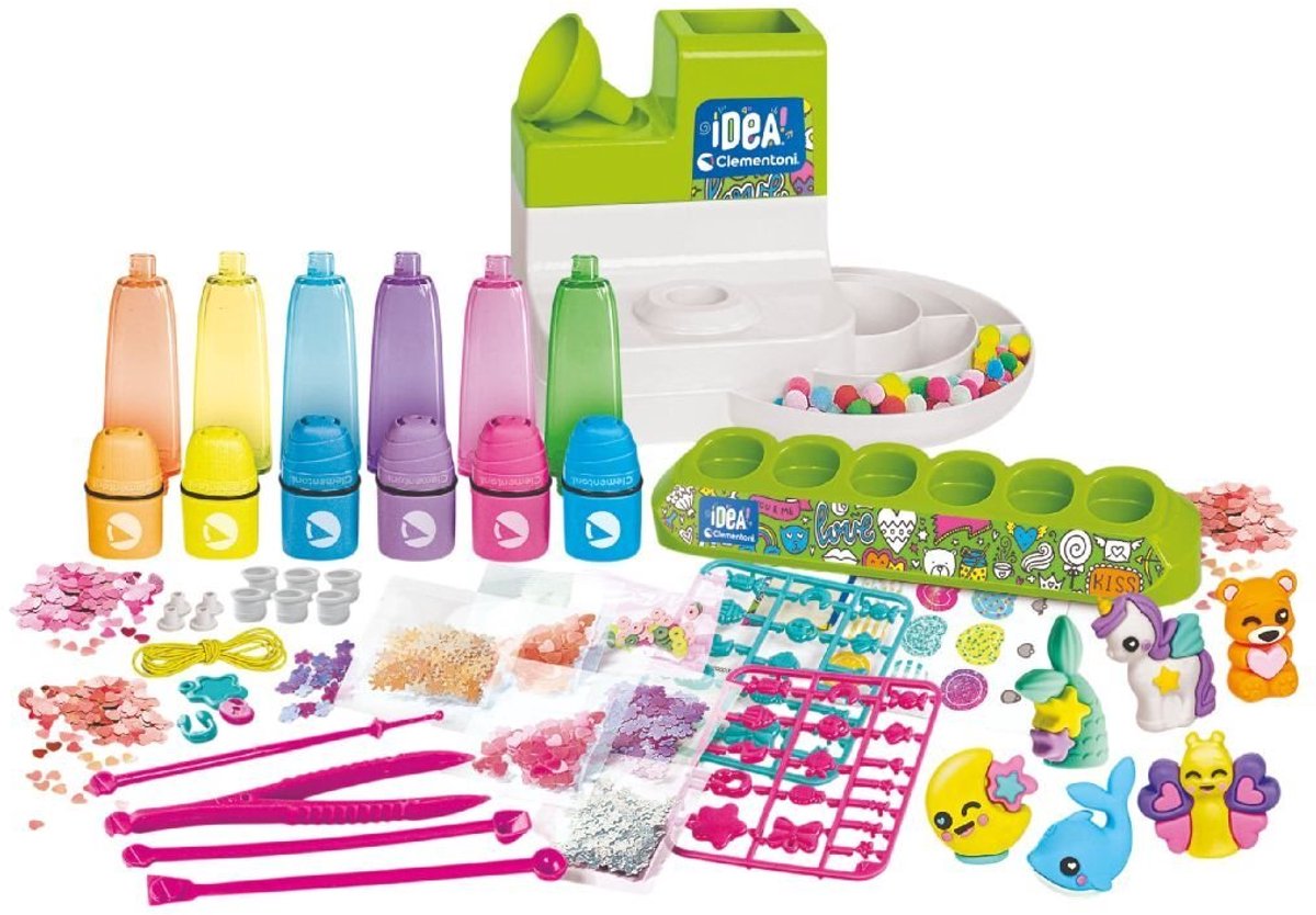 Clementoni iDea - Markeerstiften Creatiestudio - Knutselpakket vol Accessoires - Kawaii Markeerstiften - Het Creatieve Cadeautje - Vanaf 6 jaar — afbeelding 12