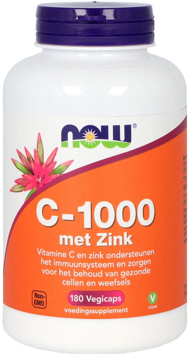 NOW - C-1000 met Zink - 2 x 180 capsules - Voordeelverpakking