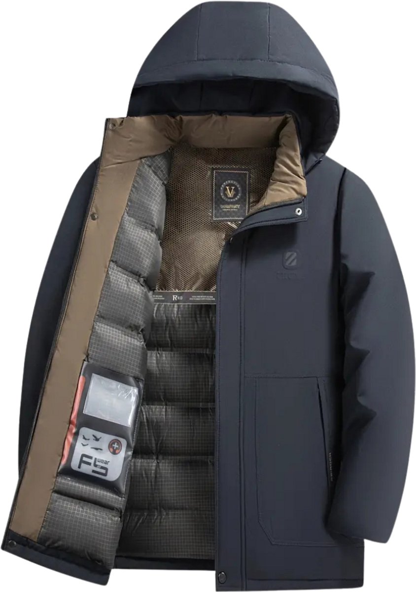 Bovista Winterjas Heren Parka Winter Jas Volwassen Stijlvol Blauw