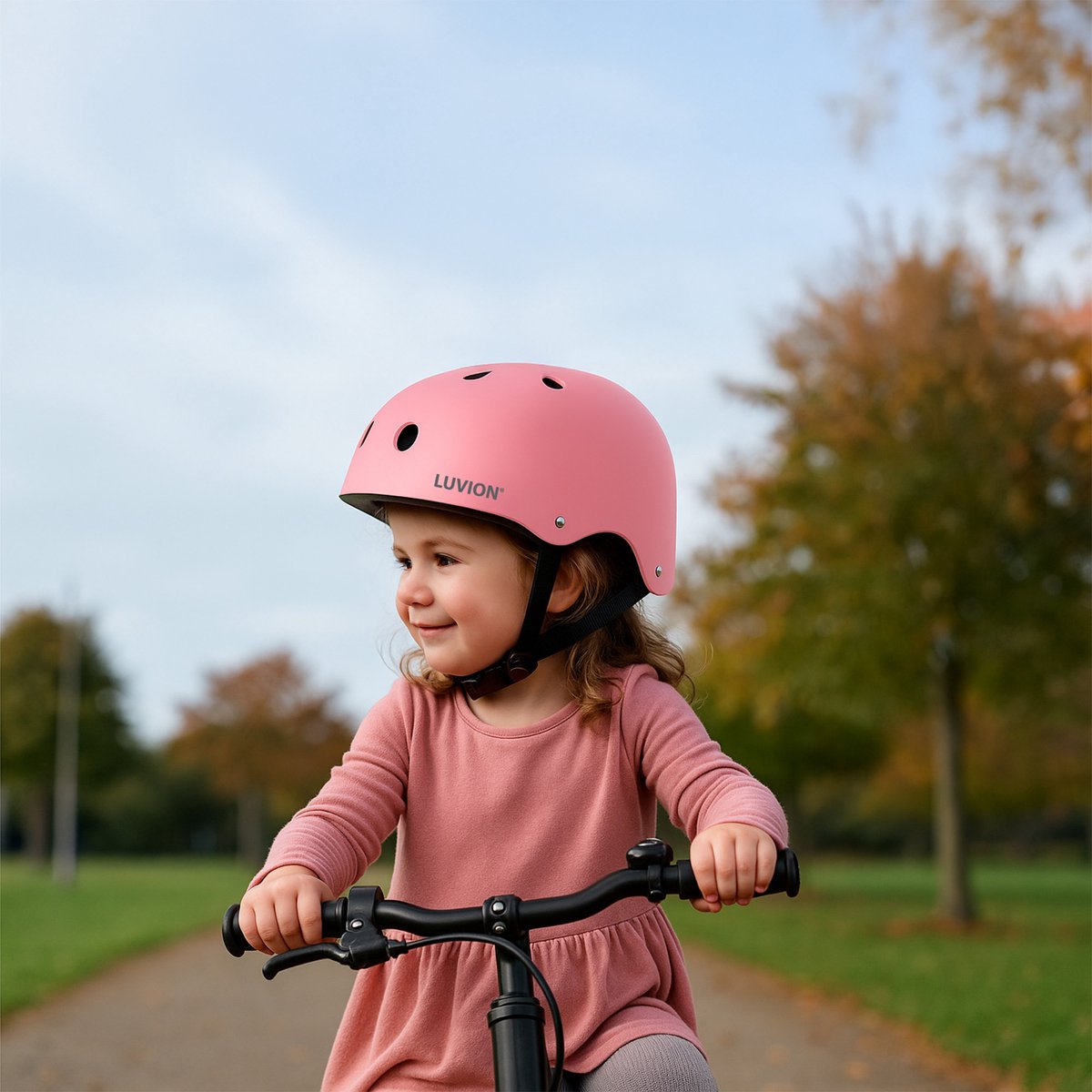 LUVION® Fietshelm Blush Pink - Fietshelm Kind - Roze - Maat S - 48-52cm – foto 3