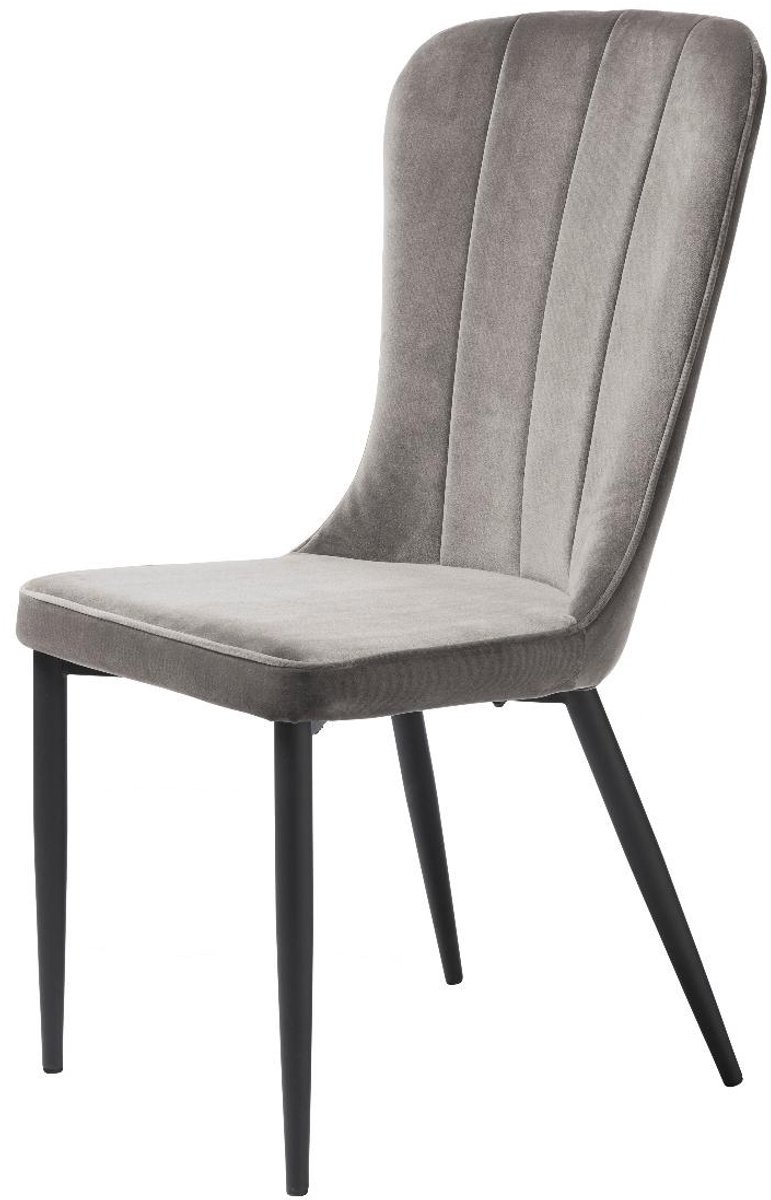 Nordic Home - Isak eetkamerstoel - velvet - grijs