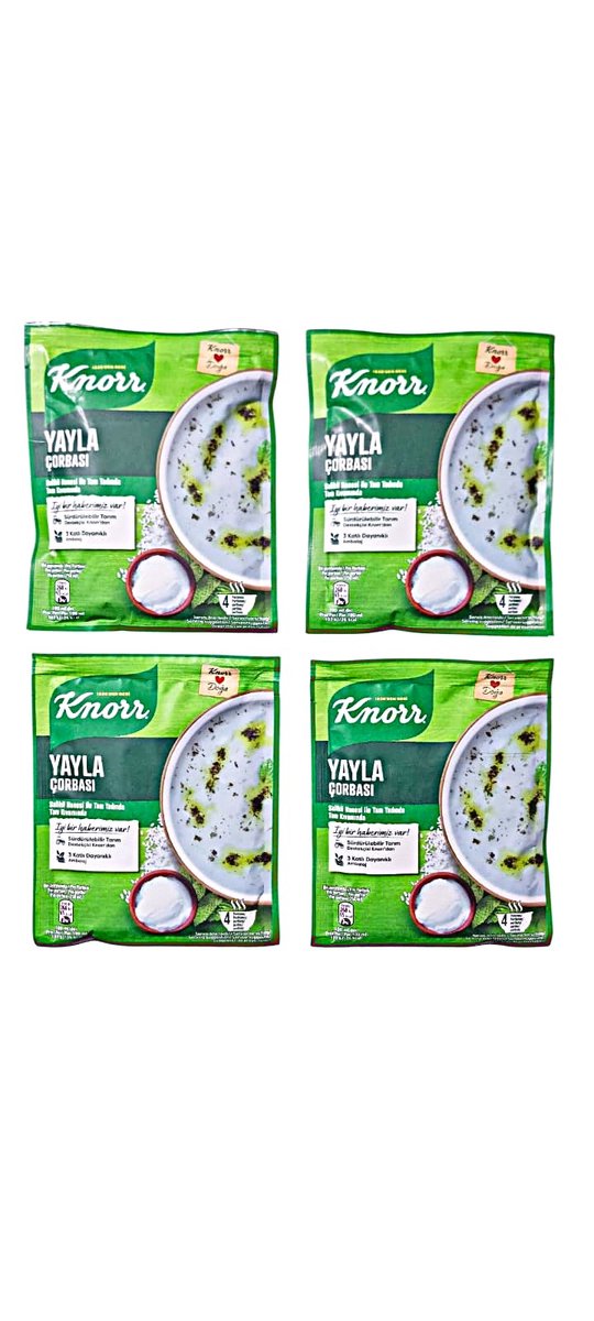 Knorr Yaylasoep 4x74 g | Gezonde Turkse Yaylasoep | Rijk aan vezels & voedingsstoffen - Yayla Çorbası 4x74 g | Sağlıklı Türk Yayla Çorbası | Lif ve Besin Kaynağı - Yayla Soup 4x74 g | Healthy Turkish Yayla Soup | Rich in Fiber & Nutrients