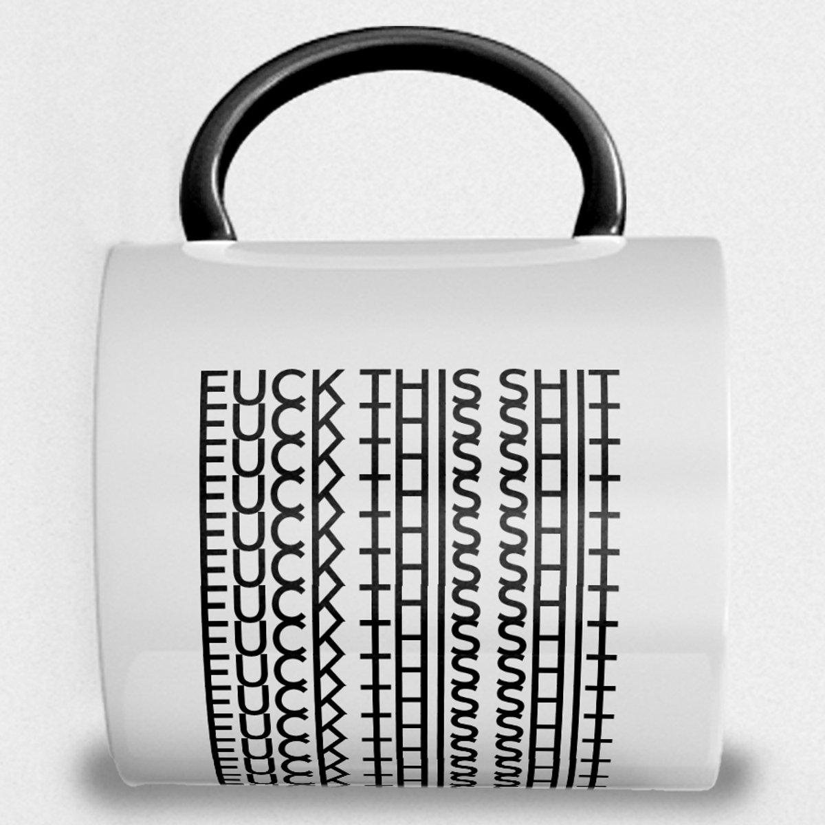 Hidden Message - Fuck This Shit Mok - Zwart - Mok Met Humor - Kantoor Mok