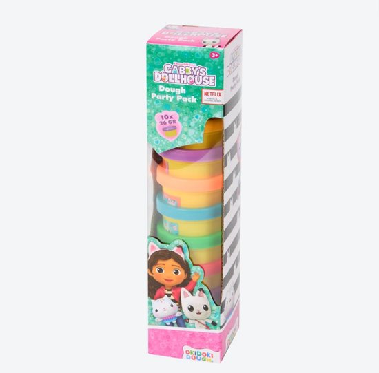 Gabby’s Dollhouse Klei 10 Party Uitdeelset Pack – 10 x 26g – Kleiset voor Kinderen – Boetseerklei in Vrolijke Kleuren - Netflix – Creatief Speelgoed – Gabby’s Poppenhuis – Ideaal Cadeau voor Meisjes & Jongens – Voor Peuters en Kleuters – Vanaf 3 Jaar