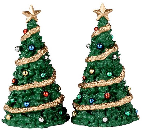 Lemax - Classic Christmas Tree 6.5 cm - Set van 2