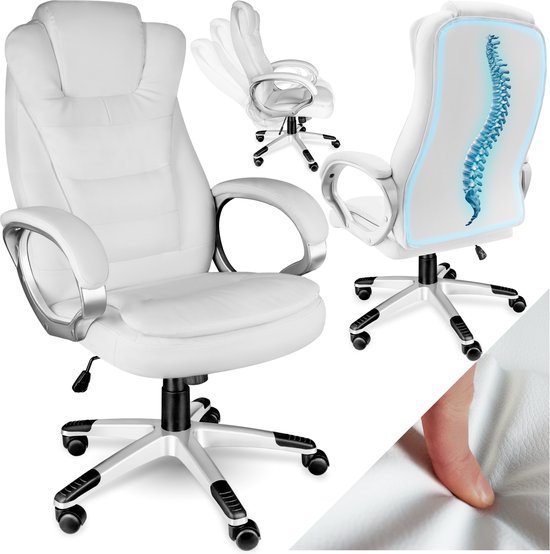 Tectake Luxe Design Bureaustoel - Wit