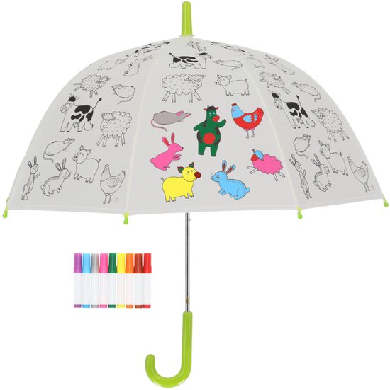 Coloriez votre eigen parapluie - animaux de la ferme