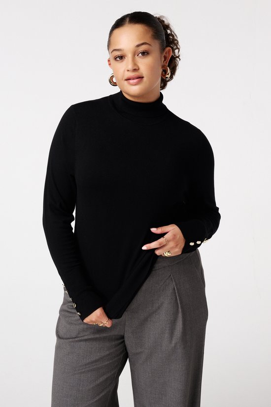MS Mode Trui Trui met turtle neck en sierknopen