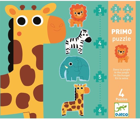 Djeco Puzzel Diertjes uit de Zoo - 4 legpuzzels - Vanaf 2 jaar van Merkloos — afbeelding 2