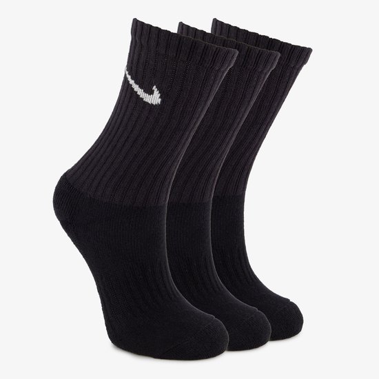 Nike Cushioned Training Crew Socks, Black, M, 3Pack
