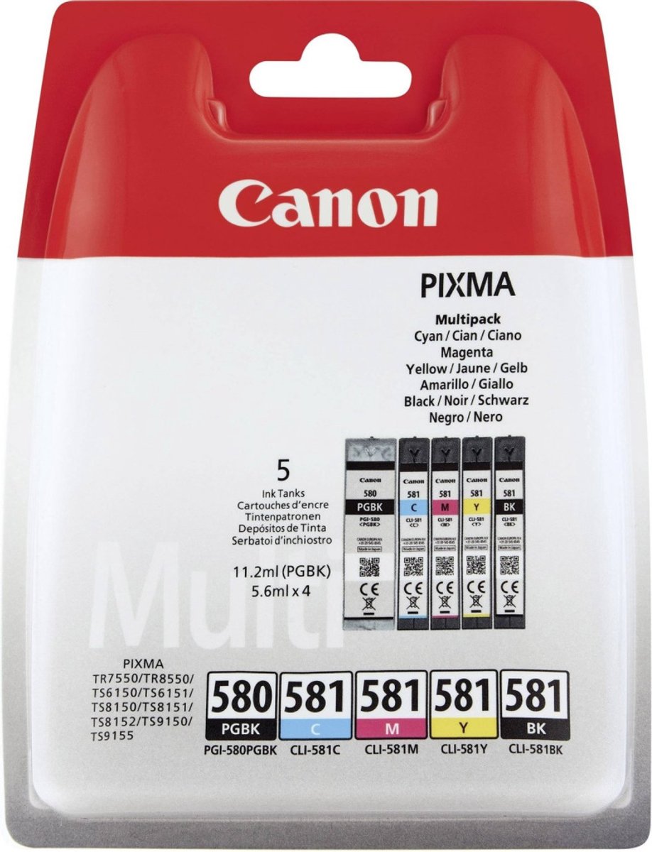 Canon PGI-580/CLI-581 Cartridges Combo Pack
