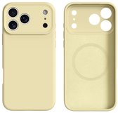 Coverup Hoesje - Geschikt voor iPhone 17 Pro Hoesje - Coverup Colour TPU Back Cover - MagSafe Compatible - Geel