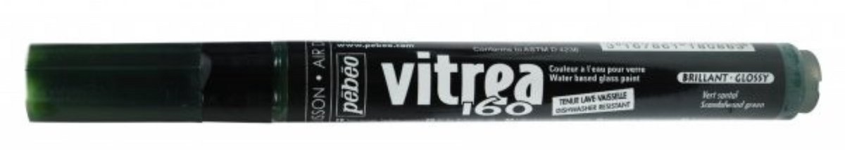 Pebeo - Vitrea 160 stift voor glas - sandelhout groen