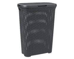 Curver Style Wasmand met Deksel - 40L - Antraciet