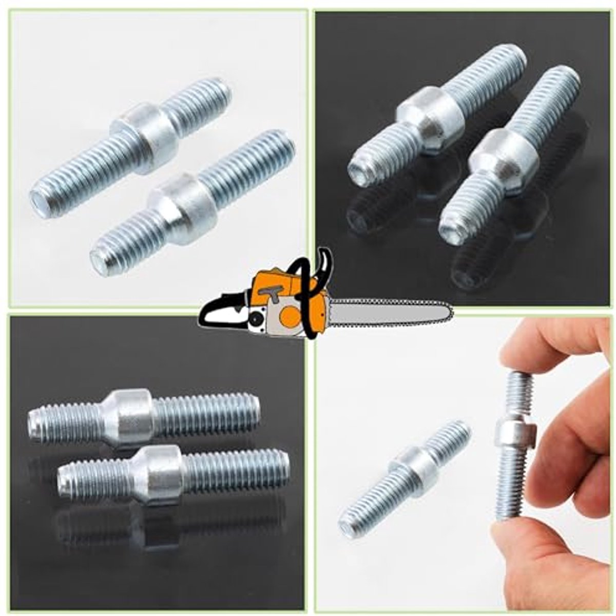 C69807 - Set van 2 kettingschroeven 44 x 12 mm - Compatibel met Stihl MS 341 MS 361 MS 440 MS 660