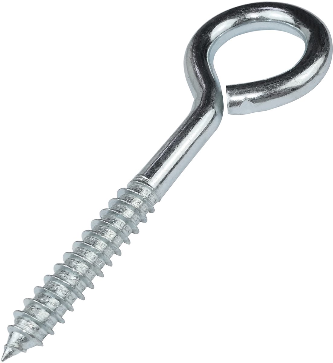 Set van 5 zelftappende haakogenschroeven van staal in zilver, Ø10x80 mm, voor stevige bevestiging en eenvoudig gebruik in diverse toepassingen