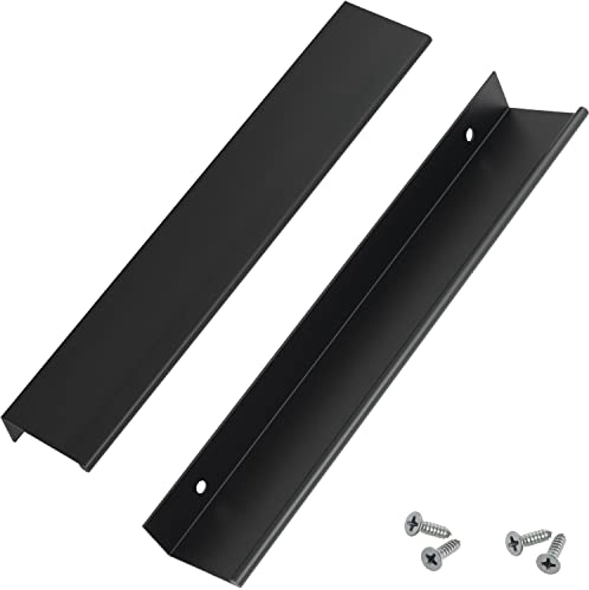 C63911 - Set van 2 meubelgrepen - Spacing 192 mm - Mat zwart metalen afwerking