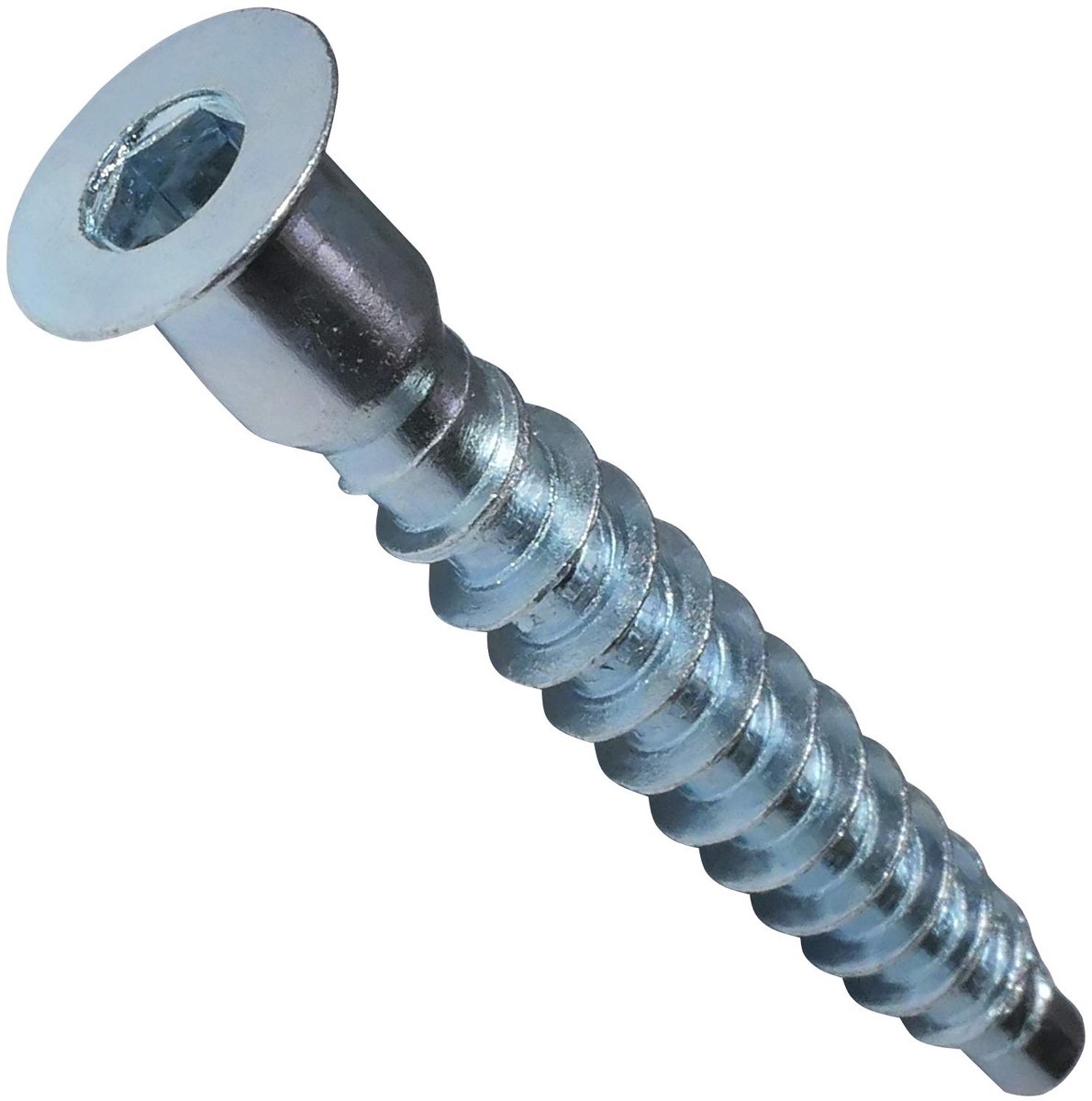 C44761 - 50 Stukken Hex Verscholen Hoofd Meubel Schroeven - Ã˜7x50mm - Gegalvaniseerd Staal - Zwart