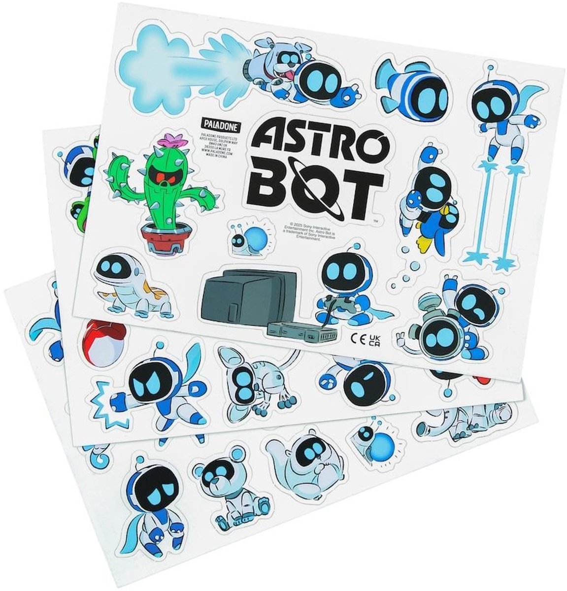 Paladone Astro Bot Stickers - Gadget Sticker Set met 4 vellen