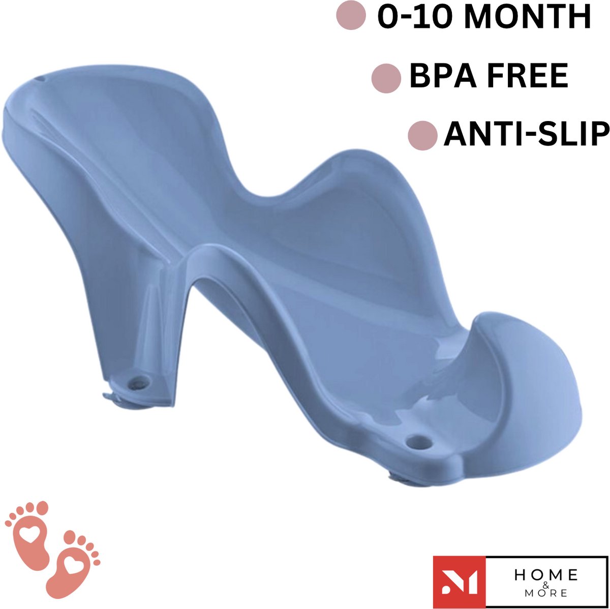 Baby badzitje - 4 zuignappen - 0 tot 10 maanden - blauw