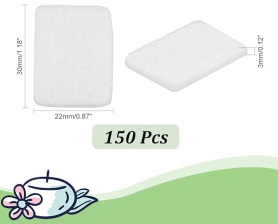 Diffuser Pad Aroma Pads 150 Stuks 30 x 22 mm Microfiber Geurvrije Diffuser Pads | bol