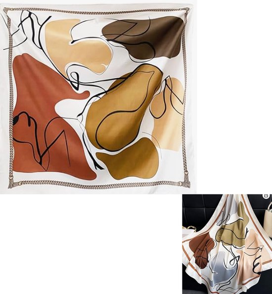 Foulard - pour femme - Bandana pour cheveux - Grand carré en satin - envelopper le cou Foulards pour cheveux en satin de soie - Léger - Femme - Bandanas - Foulard - Écharpe pour femme - Étole - Châle - Hijab - Écharpe - Foulard - Turban - 35"