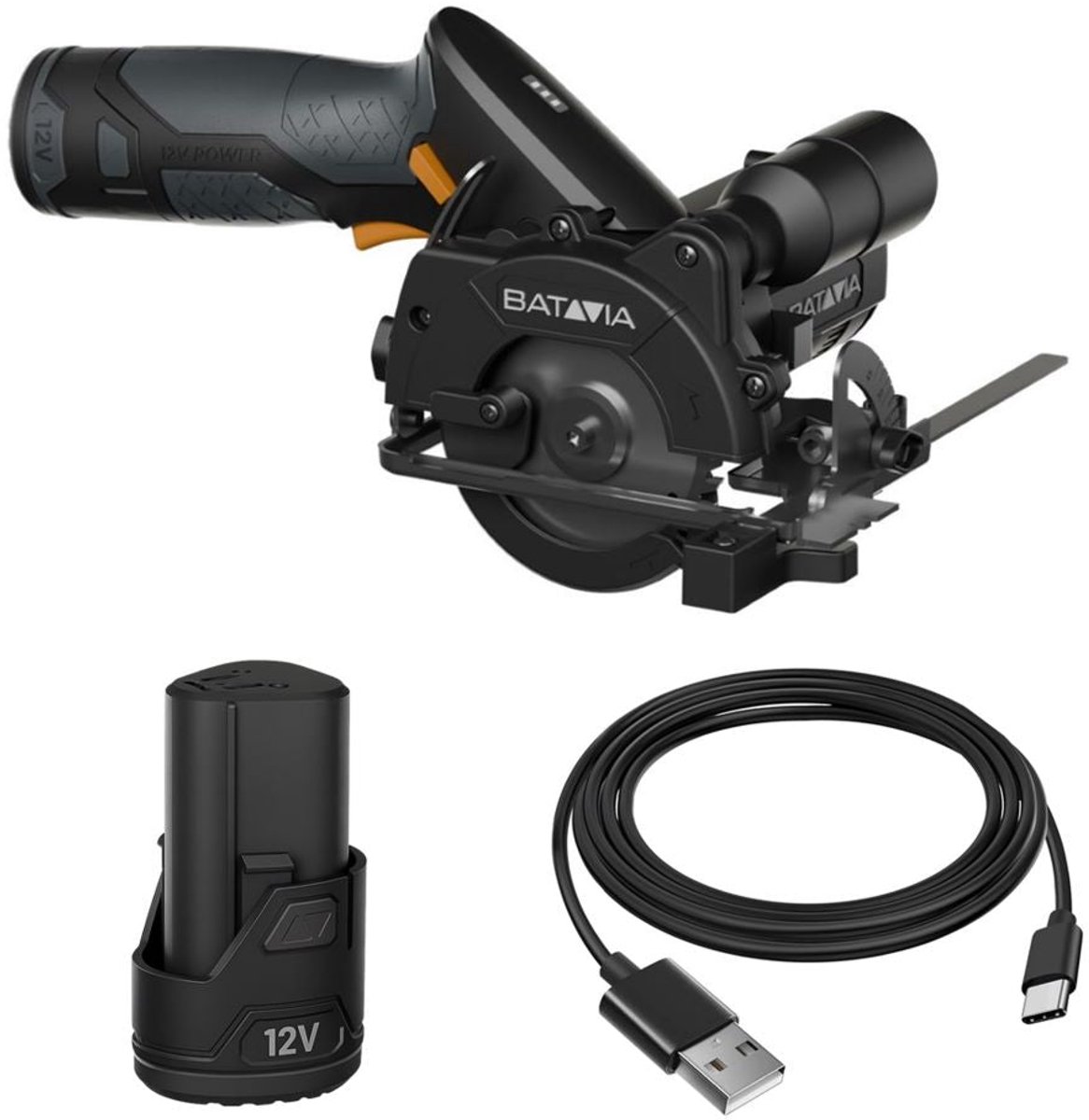 Batavia 12V Accu Cirkelzaag 85mm - Fixxpack 2.0 Set (incl. accu & USB-C oplaadkabel)