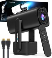 LumeWorks Nova Pro Mini Beamer Editie 2025 - Projector - 4K Support - Geschikt voor IOS en Android - Android 11 - Draagbaar - Thuisbioscoop - Zwart