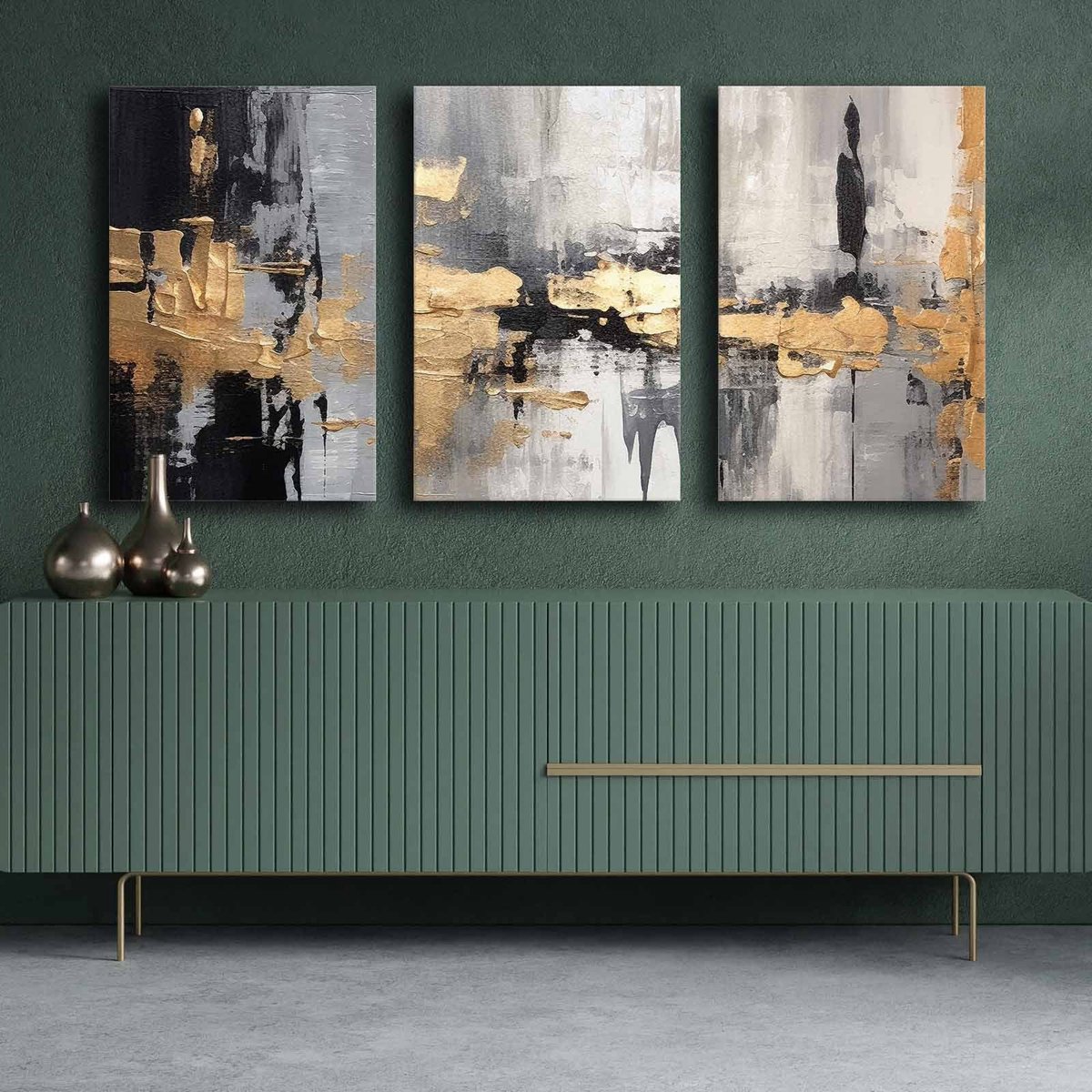 Asir - Decoratief Canvas Schilderij - 3 Stuks - Veelkleurig - 145 x 70 cm